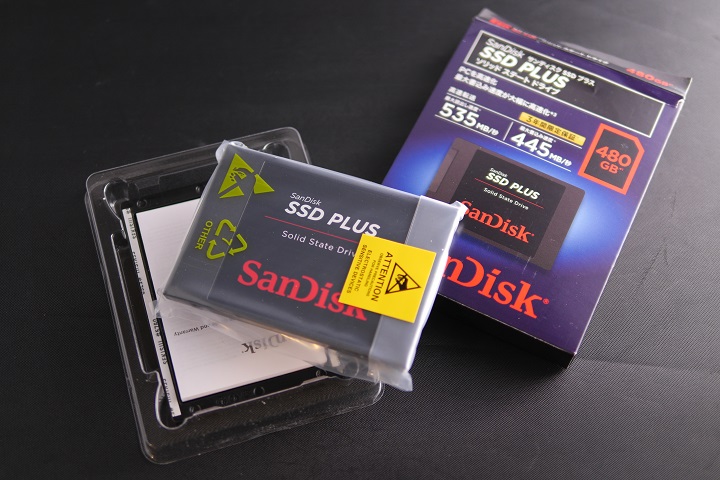 SanDisk SSD PLUS SDSSDA-480G-J26開封1