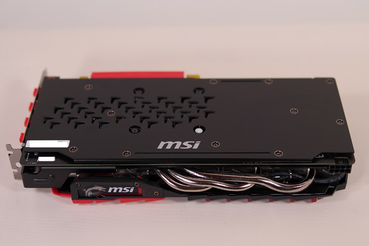 MSI Radeon RX 480 GAMING X 4G本体バックプレート、その1